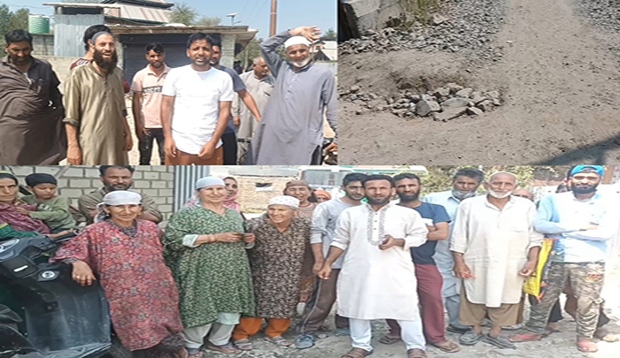Hajin residents protest against dilapidated condition of link roads, Seeks Admin’s attention