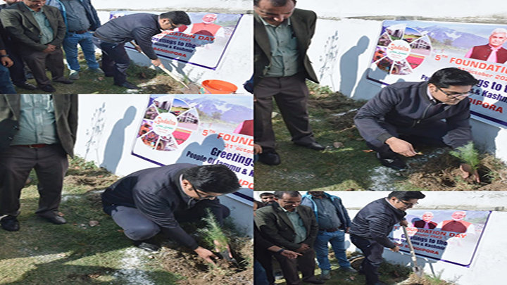 UT Foundation Day/ Rashtriya Ekta Diwas: DC leads plantation drive at Mini Secretariat Bandipora.