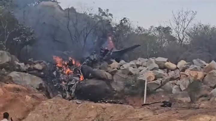 IAF plane crashes in Telangana, 2 pilots dead