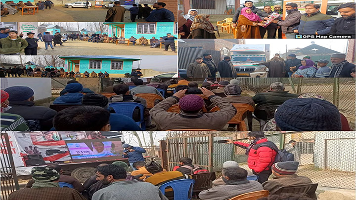 Viksit Bharat Sankalp Yatra reaches 07 Panchayats of district Bandipora.