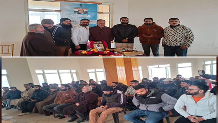 BJP President Lal Chowk Constituency Aabid Mir Celebrates Atal Bihari Vajpayee’s Birthday in Srinagar