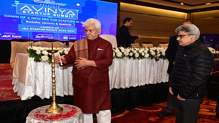 LG Masnoj Sinha launches ‘New J&K Start-up Policy- 2024-27’