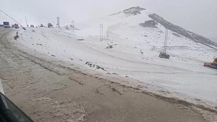 June Snowfall in Razdhan Pass Gurez