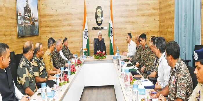 Lieutenant Governor chairs a high-level review meeting on security scenario in Jammu