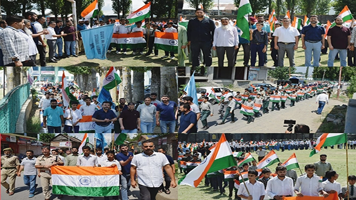 Har Ghar Tiranga Campaign-2024: Mega Tiranga Rally held at Bandipora amidst patriotic fervor.
