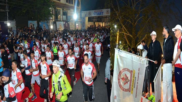 Chief Minister Omar Abdullah flags-off Kashmir Marathon-2024