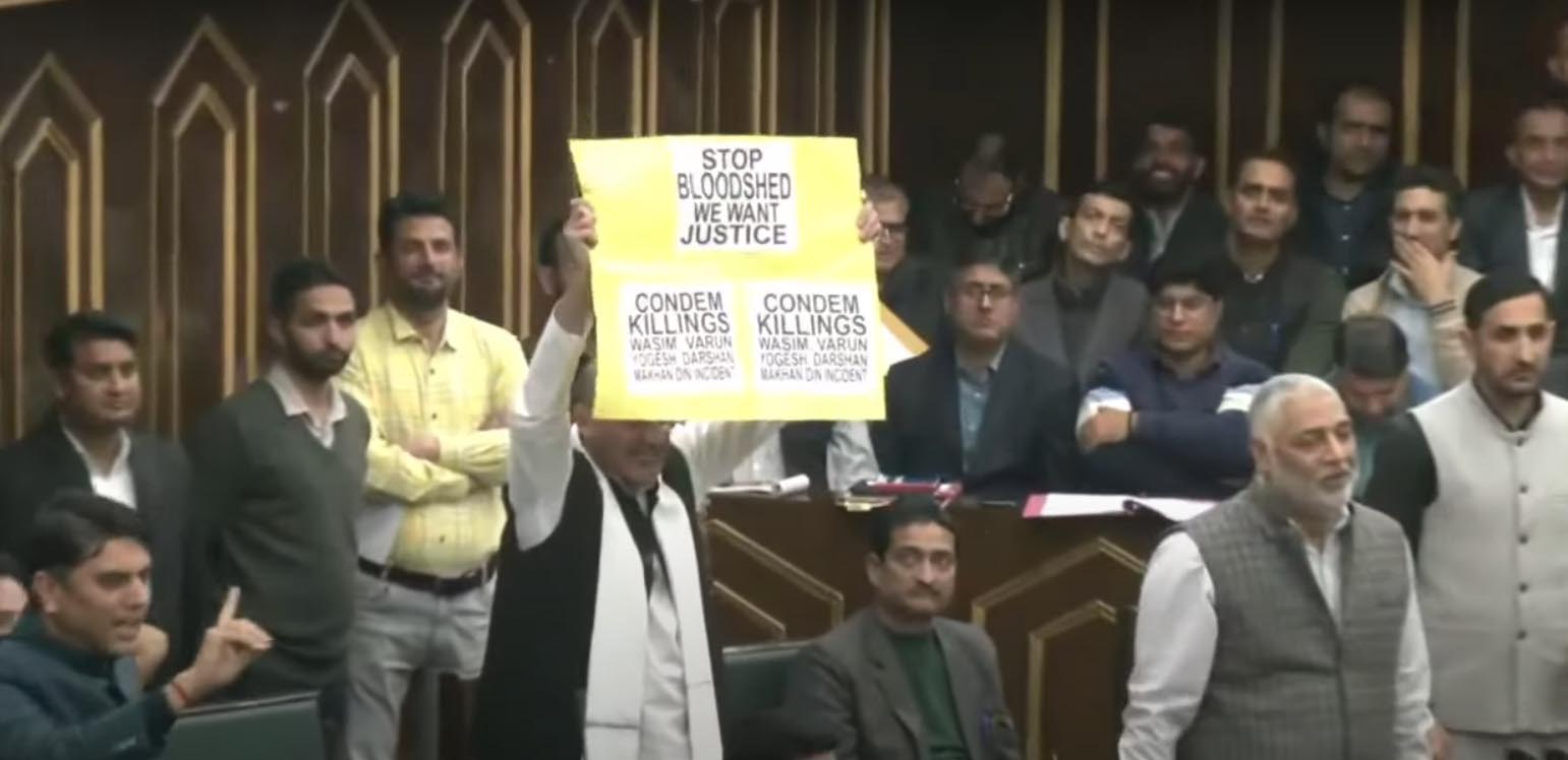 Protests in assembly over Billawar civilian killings, fashion show in Gulmarg
