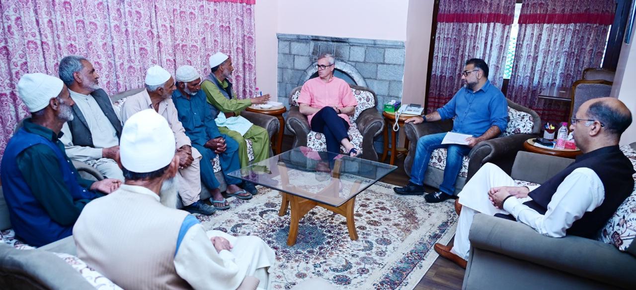 CM Omar Abdullah meets several delegations at his Raabita Office in Srinagar