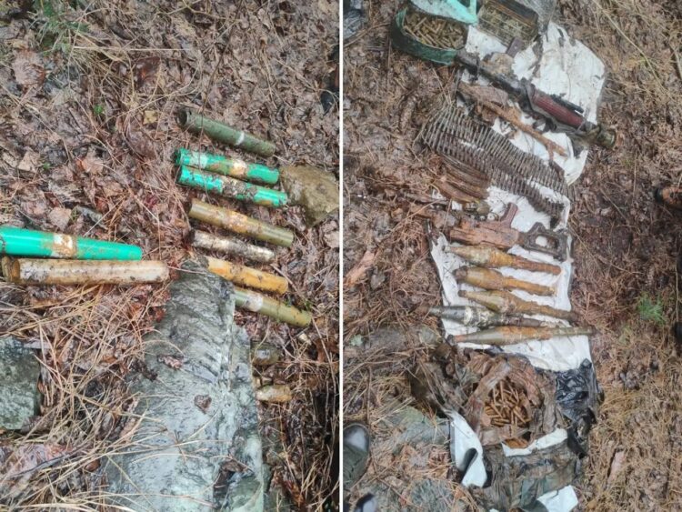 Old Terrorist Hideout Busted in Bandipora Forest, Arms and Ammunition Recovered