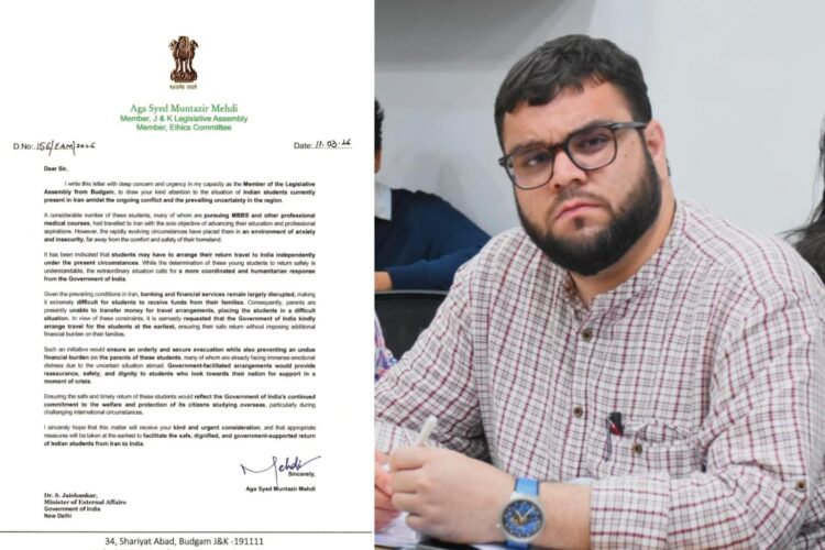 Muntazir Mehdi Writes to Jaishankar Seeking Safe Return of Students