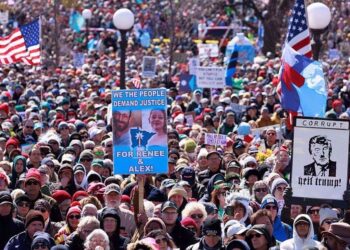 Millions join ‘No Kings’ protests against Trump across US amid war against Iran