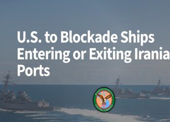 U.S. Announces Maritime Blockade of Iranian Ports, Cites Presidential Order