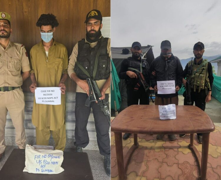 Police arrested Two Drug Peddlers in Bandipora