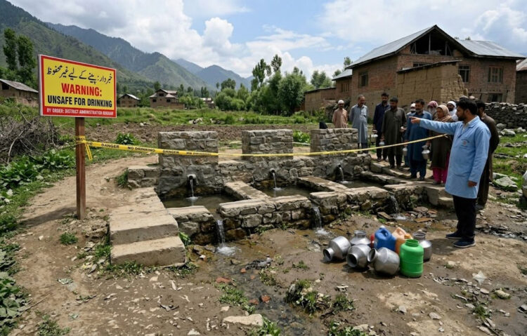 Three Natural Springs in Budgam Declared Unsafe for Drinking; Advisory Issued