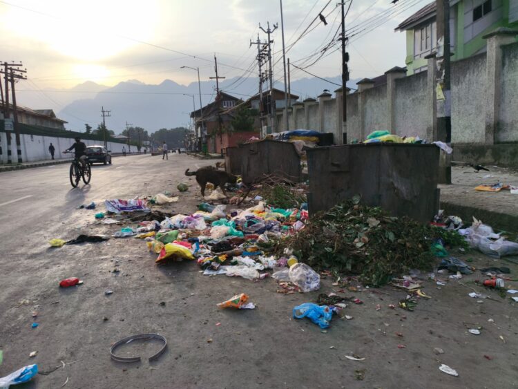 Garbage Piles Outside Kashmir University Raise Health, Civic Concerns
