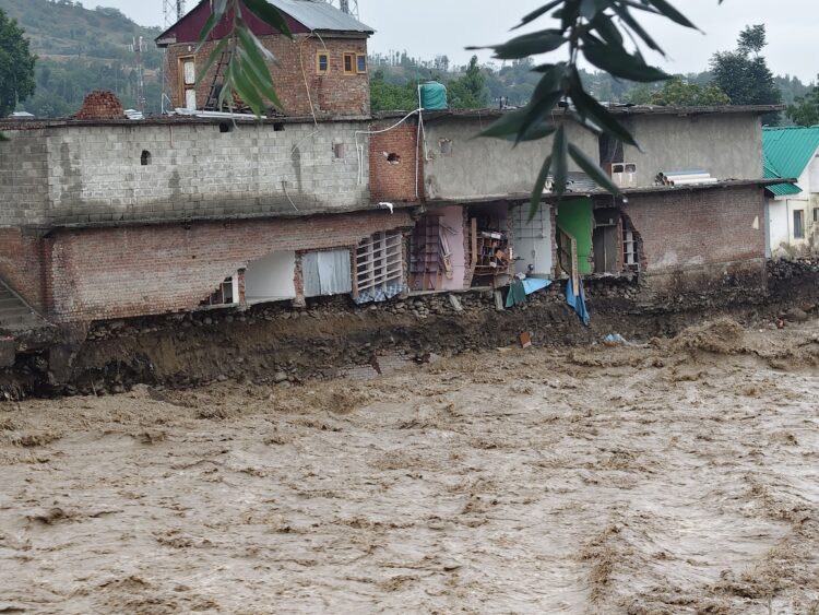 Dozens of Shops Swept Away as Floodwaters Ravage Beerwah in Budgam